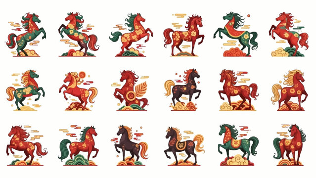 Many Horses in Various Poses.