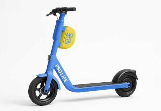 Electric Scooter Mockup for Urban Mobility and Brand Design
