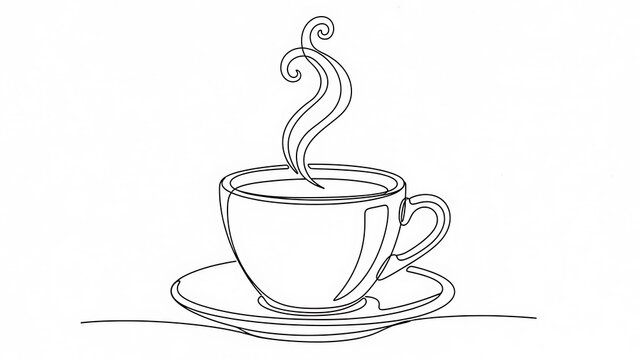 cup of coffee line art