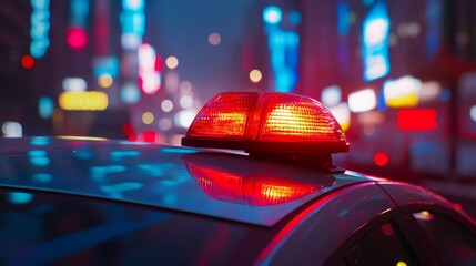 Night-time Traffic Scene with Police Car