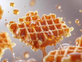 Maple Syrup on Waffles
