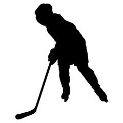 Hockey Player Silhouette.
