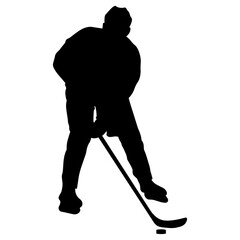 Hockey Player Silhouette.