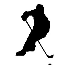 Hockey Player Silhouette.