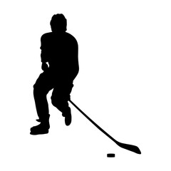 Hockey Player Silhouette.