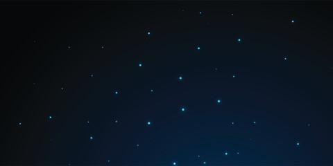 Fototapeta premium Calm Night Sky With Blue Stars, Gradient Glow, Distant Cosmos, Serene Twilight Atmosphere