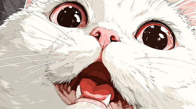 Cute cat face background illustration