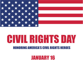 Civil Rights Day Tribute: Honoring America's Civil Rights Heroes Commemorative Graphic