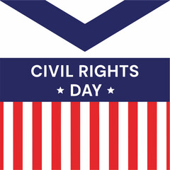 National Civil Rights Day Banner: Patriotic American Flag Design for Equality Awareness