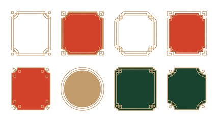 Minimal frame pack, solid color squares, rounded corners, photo placeholders, social media post template, modern branding, clean vector design