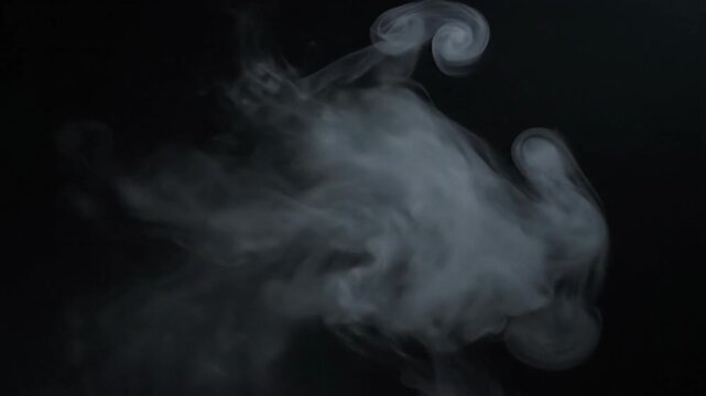 Page Smoke on Black Background.