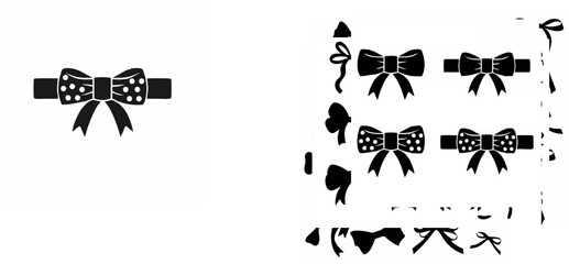 Bow tie vector icon in trendy...