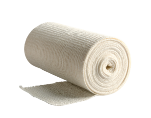 Rolled elastic fabric medical bandage, soft texture, light color