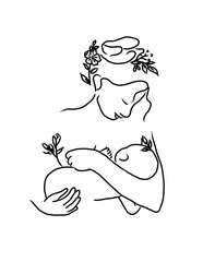 Mother holding sleeping child