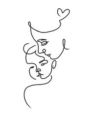 Mother holding sleeping child