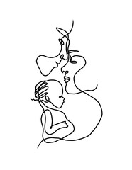 Mother holding sleeping child