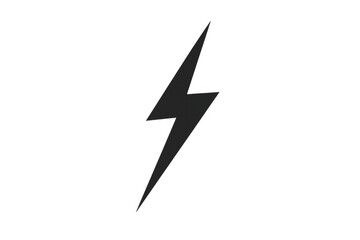Lightning bolt icon representing power, energy, electricity, storm, flash, and warning symbol on transparent background