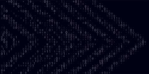 Abstract Technology Machine Code Background. Random Binary Hexadecimal Code. Matrix with Digits. Vector Illustration. Hacking, Cryptography, Malware, Reverse Engineering. © syarif