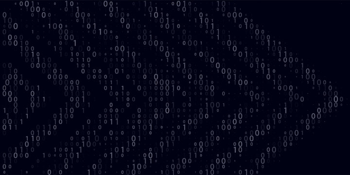 Abstract Technology Machine Code Background. Random Binary Hexadecimal Code. Matrix with Digits. Vector Illustration. Hacking, Cryptography, Malware, Reverse Engineering.