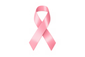 Pink ribbon symbolizing breast cancer awareness, support, hope, and health care for women's disease prevention