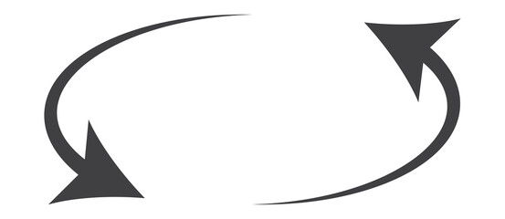  circular arrow icon, refresh, reload, rotation arrow icon symbol sign. Recycling sign on transparent background. refresh reload sync icon sign vector design. 