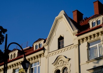 Restored historical German buildings in Kaliningrad