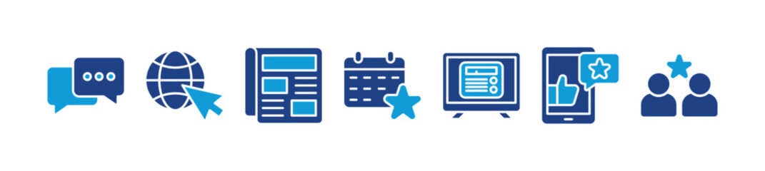 Banner pr - chart with keywords and icons
