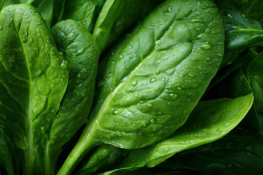 close up of fresh spinach