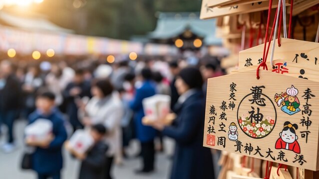Vibrant festival with traditional ema