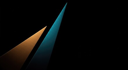 Abstract composition showing sharp visual imbalance using heavy dark shapes contrasted with light, delicate lines and negative space ,digital ,nonconformity ,visual