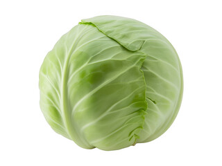 Fototapeta premium Fresh green cabbage vegetable healthy isolated on a transparent background