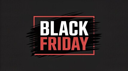 Black Friday sale sign with bold red and white text