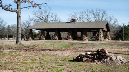 Tenkiller State Park, Oklahoma, Tenkiller Lake and Dam picnic shelter for large gatherings