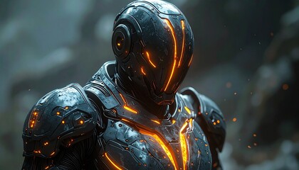 Sci-fi armor grown organically like a fantasy creature