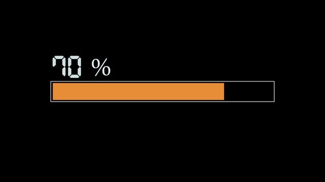 loading bar animation Orange