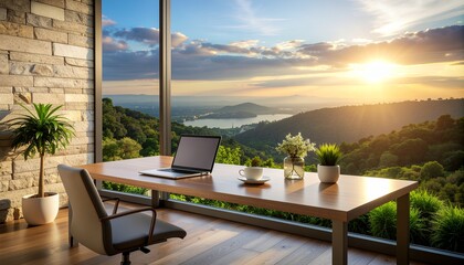 Luxury Minimalist Business Workspace with Premium Corporate Aesthetic