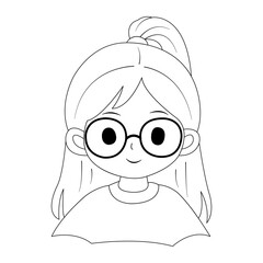 nerdy girl with big glasses
