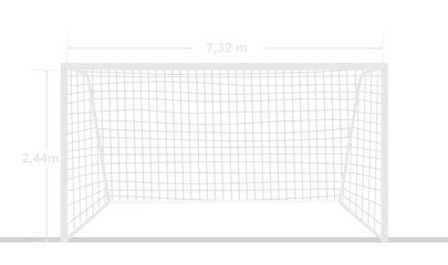 Goal post dimensions. vector illustration © marijaobradovic