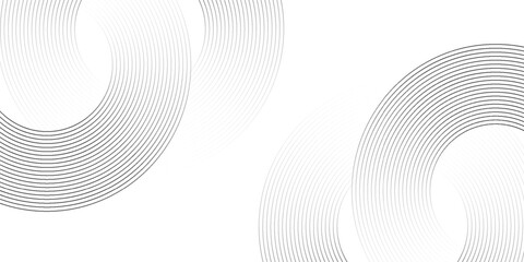 Abstract gold circle lines on dark background. Geometric stripe line art design. Modern luxury template.