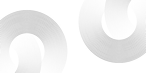 Abstract gold circle lines on dark background. Geometric stripe line art design. Modern luxury template.