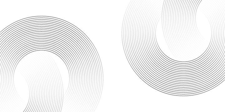 Abstract gold circle lines on dark background. Geometric stripe line art design. Modern luxury template.