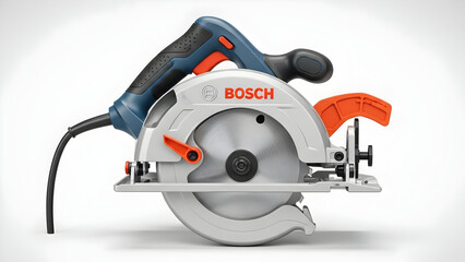 Title: “Bosch Circular Saw with Orange Guard – Construction and Power Tool”
