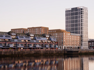 Modern high rise flats at Glasgow Harbour © Richard Johnson