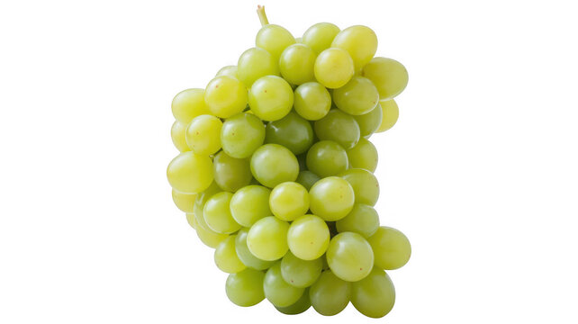 Bunch of green grapes fruit isolated on a transparent background - Powered by Adobe