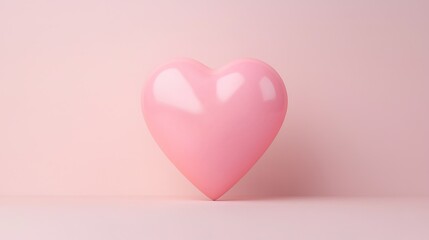 Minimal valentine's day chaos heart icon digital art soft pink background modern aesthetic conceptual design