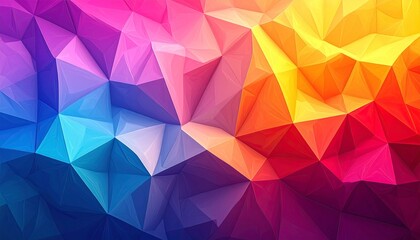 Fototapeta premium Abstract geometric background with a vibrant gradient of colors, creating a dynamic and modern visual effect.