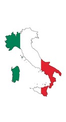 Fototapeta premium Italian Flag Map - A Detailed Geographic Representation.