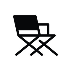 Fototapeta premium director chair solid icon vector design good for web or mobile app