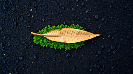 yellow leaf on the ground