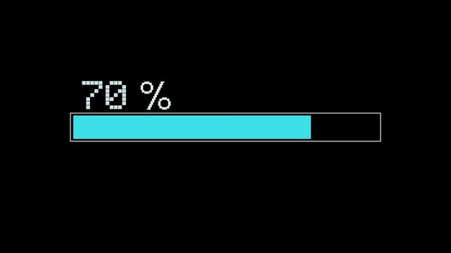 Loading bar animation neonblue#